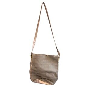 Americana by Sharif Womens Metallic Gold Messenger Crossbody‎ Shoulder Bag OS